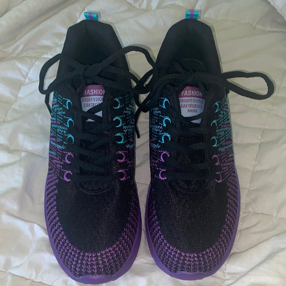 Women's Black/Blue/Purple Sneakers